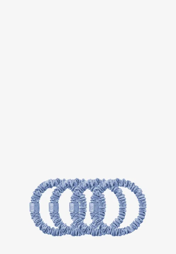 Комплект из 4 резинок для волос Pure Silk Skinny Scrunchies Slip, cornflower