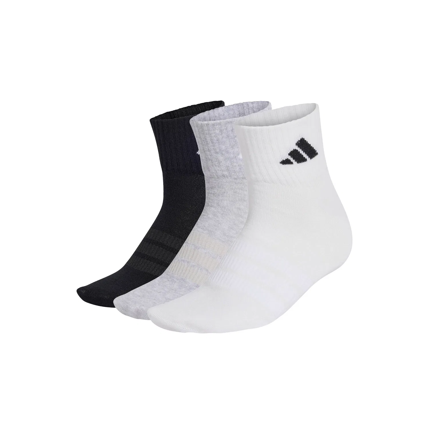 Мужские короткие носки-следы с поддержкой свода стопы Adidas Originals, Black/Gray/White