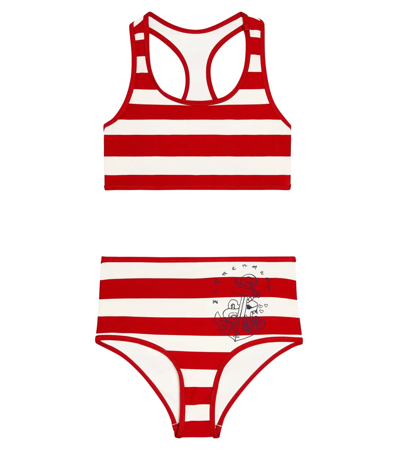 Бикини в полоску Zimmermann Kids, красный