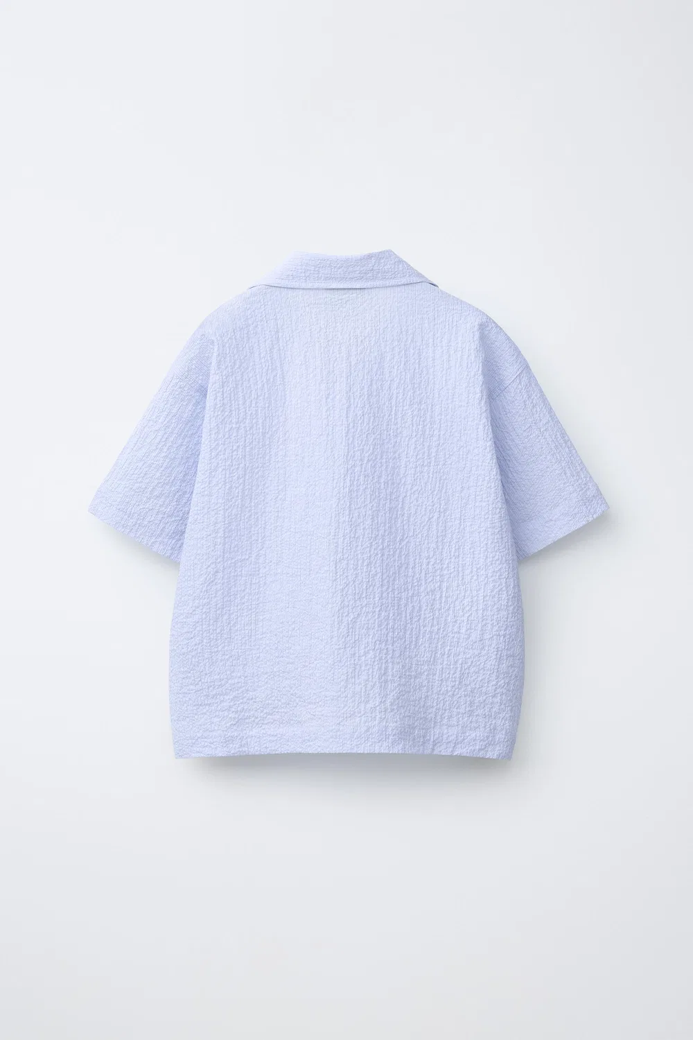 Полосатая фактурная рубашка PENN ZARA, Light Blue — фото 2