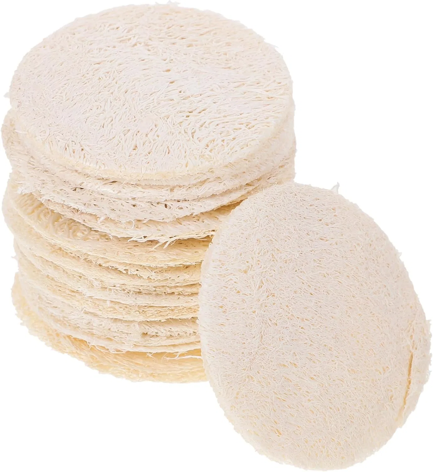 Спонж для лица люфа, 18 шт, OUNONA, 5.5x5.5x0.3 см, 35 г, Beige