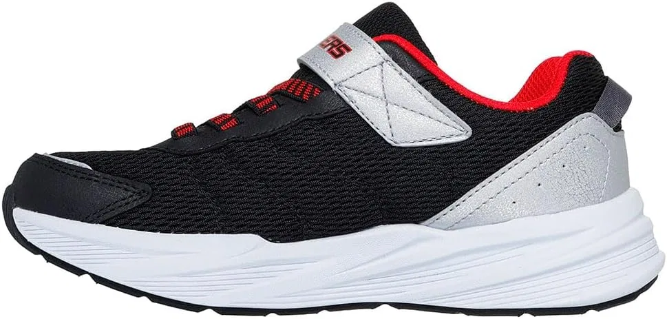 Детские кроссовки для мальчиков Microspec Tread Skechers, Black Silver Synthetic/Black Textile/Red Trim — фото 3