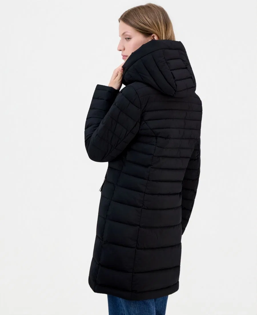 Женский стеганый пуховик с капюшоном, Packable Tommy Hilfiger, Black — фото 3