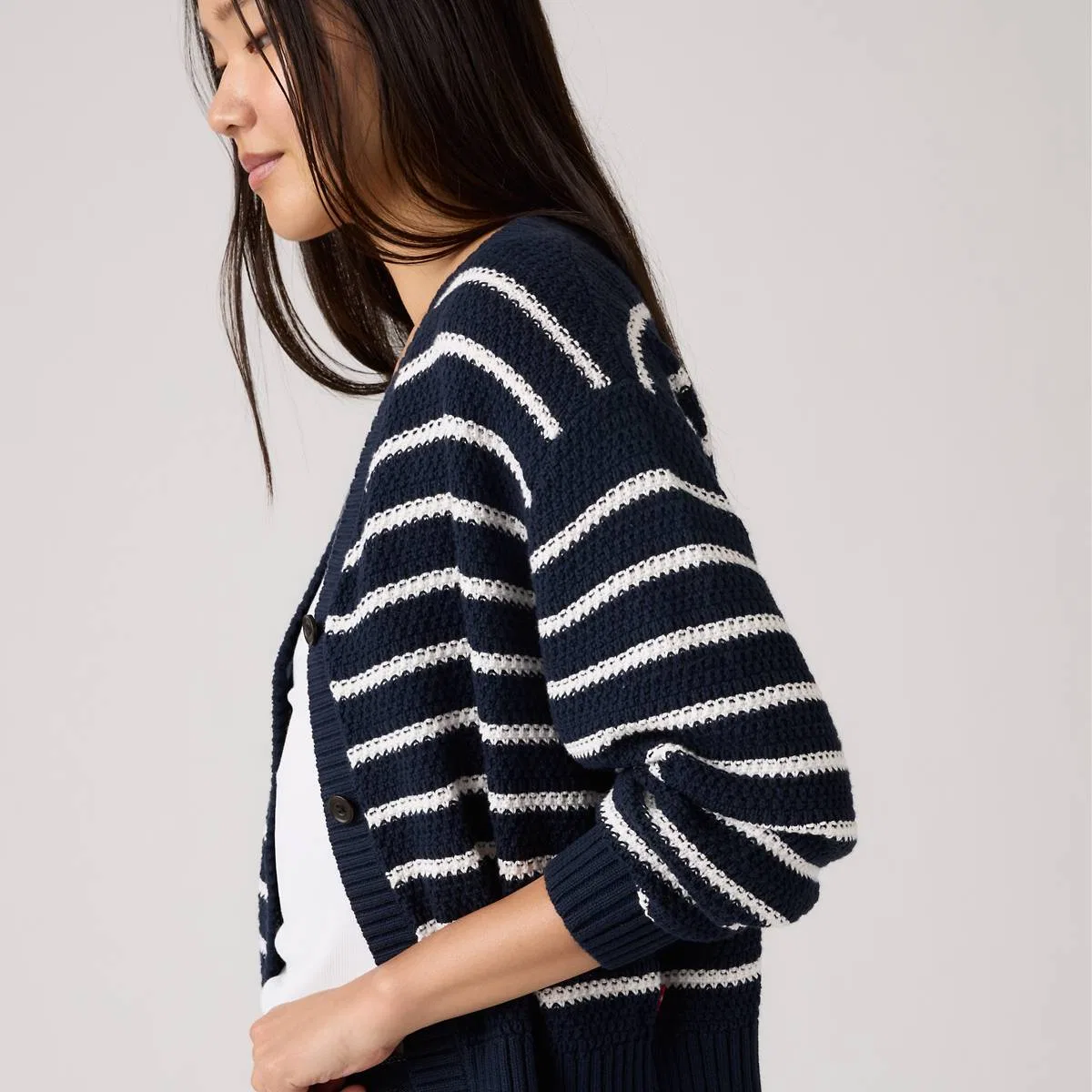 Кардиган «Снежинка» Levi's, Susanne Stripe Navy - Blue — фото 2
