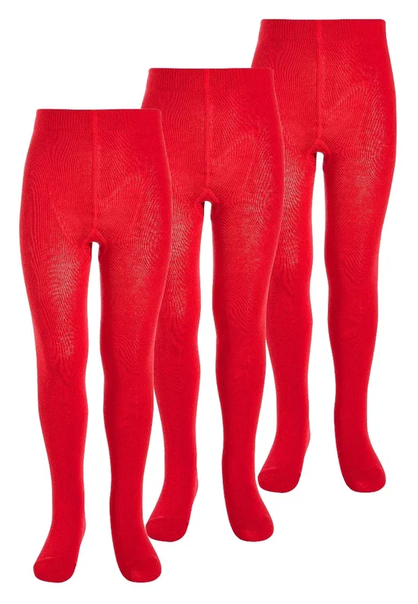Комплект из 3 колготок, хлопок, Next, Red, красный