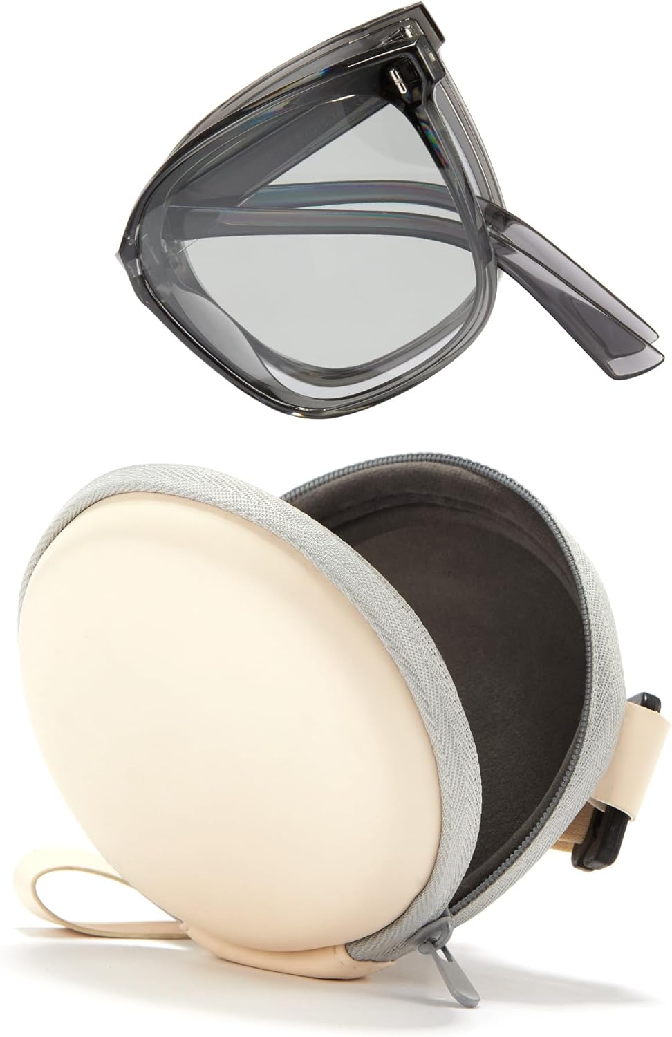 

Складные поляризованные солнцезащитные очки Cyxus для женщин и мужчин, TR90, 24 г, квадратная оправа, защита от УФ-излучения 99,99%, для пляжа, вождения и активного отдыха, 1104, 04-photochromic Lens Grey Frame-1104