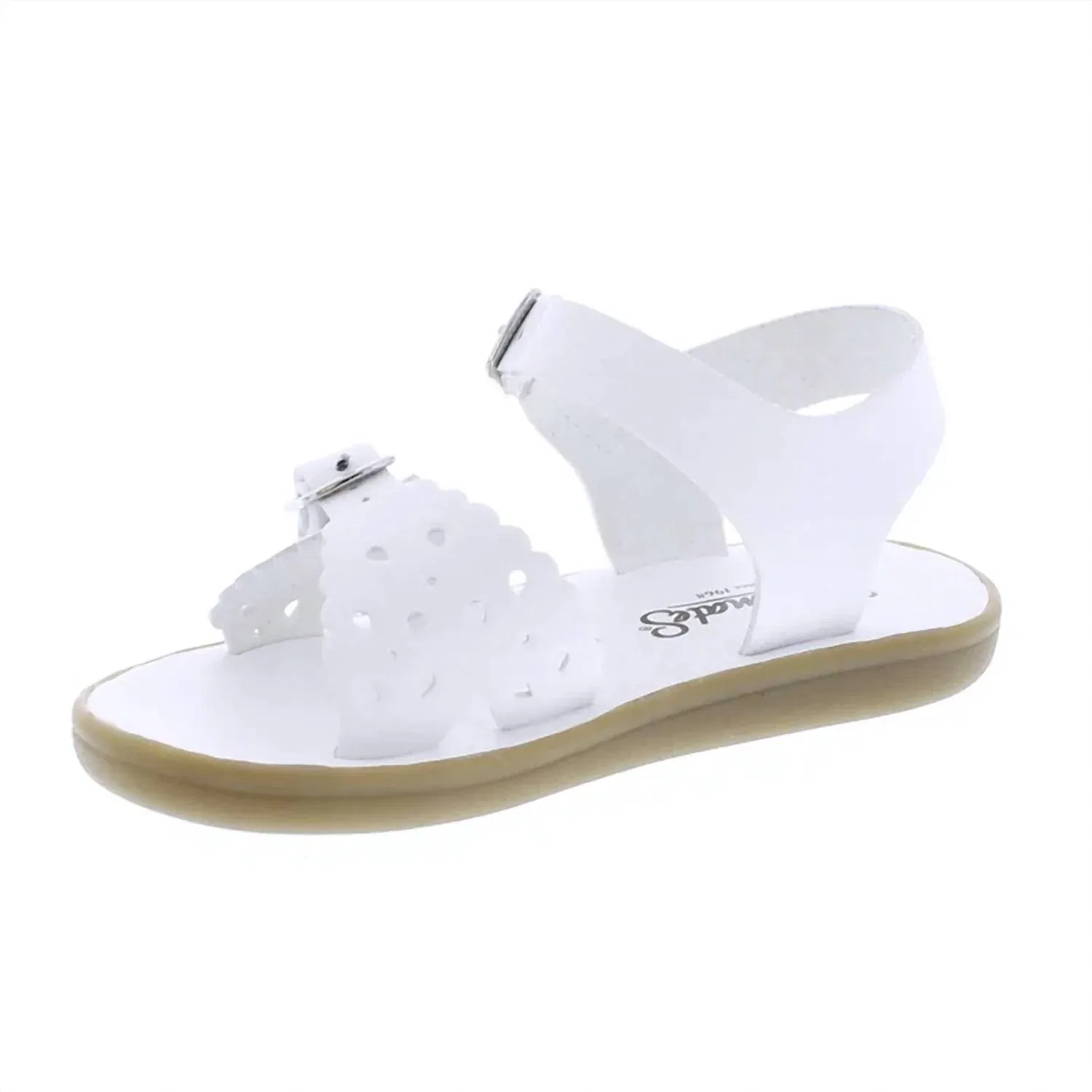 Детские сандалии для девочек с открытым носом Ariel Footmates, White — фото 3