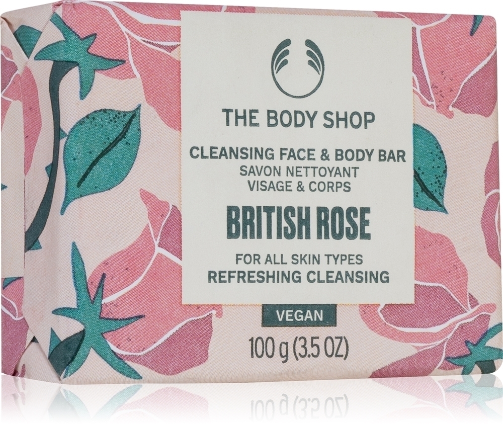 

Очищающее мыло для тела и лица с британской розой The Body Shop, 100 гр
