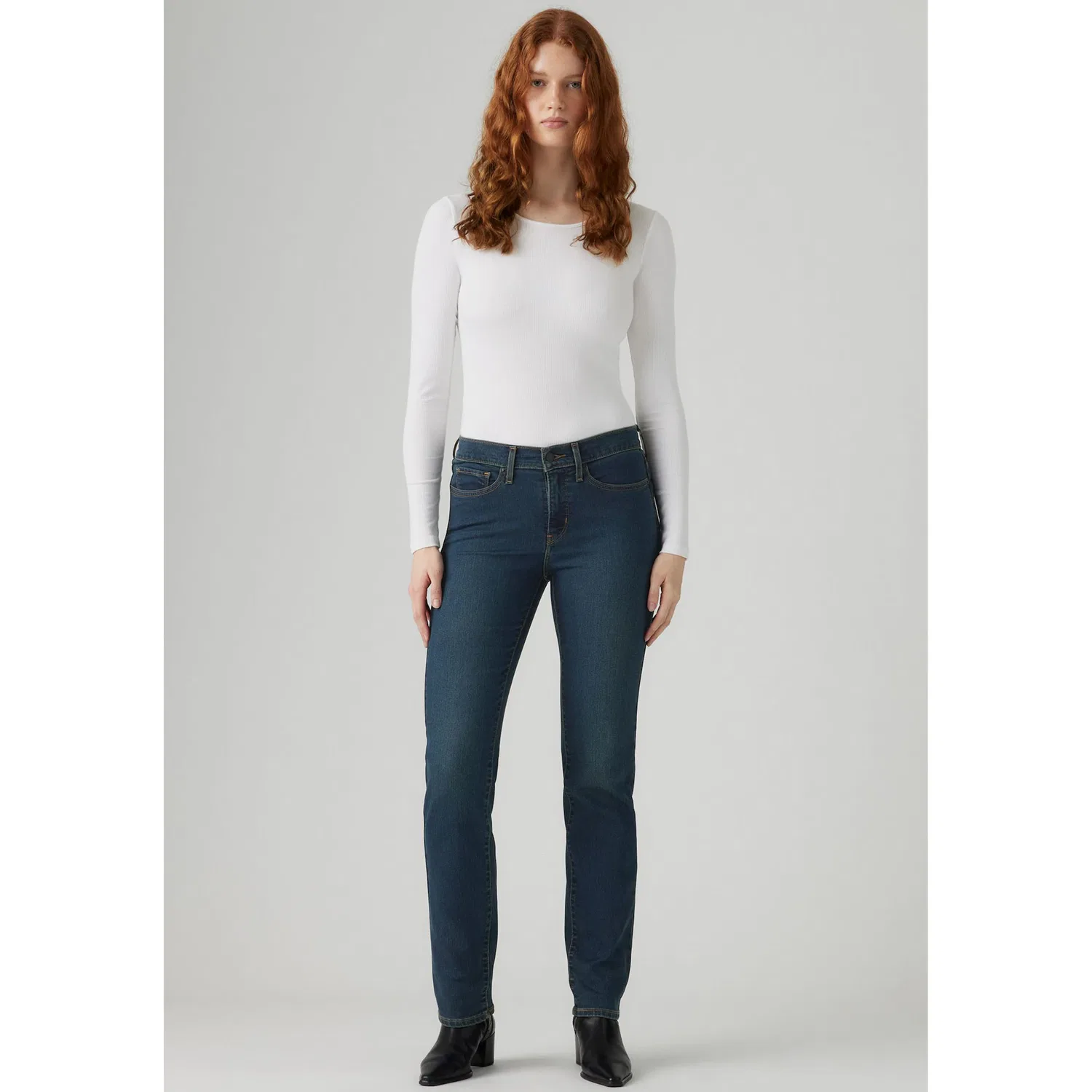 Женские прямые джинсы с эффектом shaping Levi's, Eternal Indigo Drk T