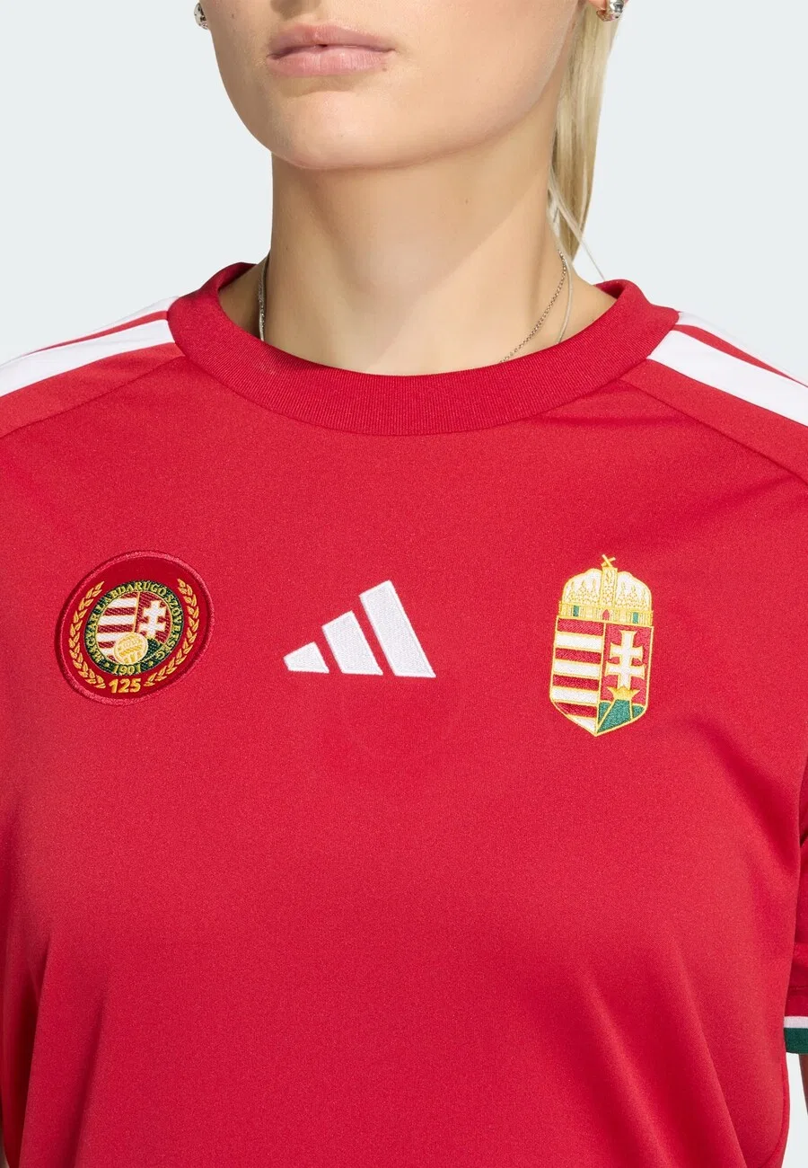 Футболка ADIDAS PERFORMANCE 'Ungarn 26' вишнево-красного цвета — фото 4