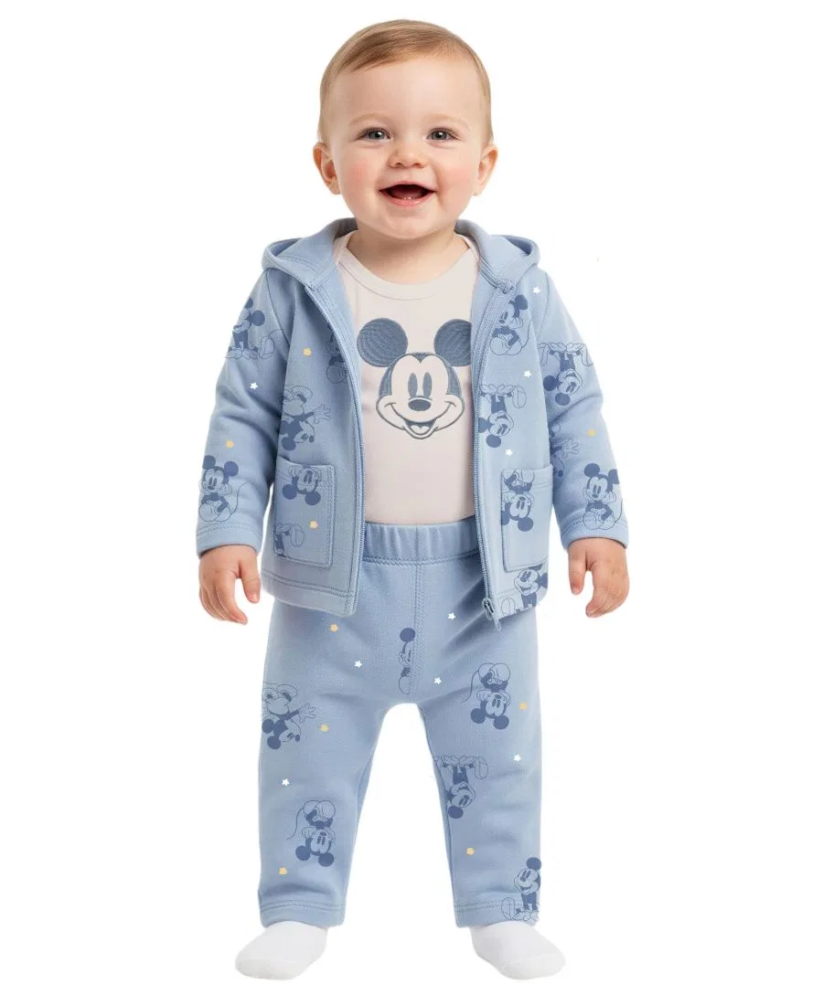Комплект Mickey Mouse из 3 предметов: куртка, боди и штаны Disney, Blue