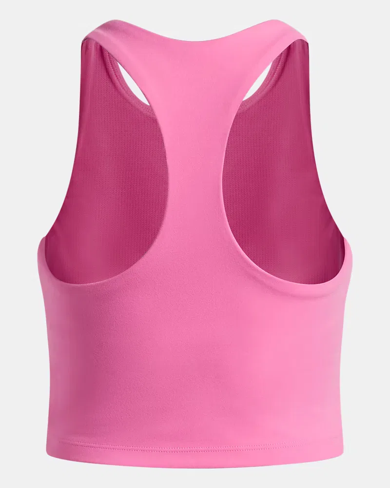 Майка для девочек со встроенным бра-топом UA Motion UnderArmour, Pink Frenzy/Posh Pink — фото 2