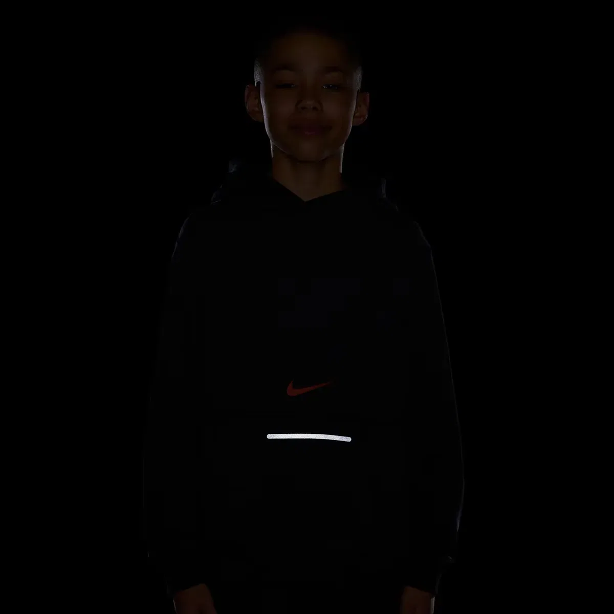 Детская худи с капюшоном из флиса Sportswear Club Fleece Nike, Negro — фото 4