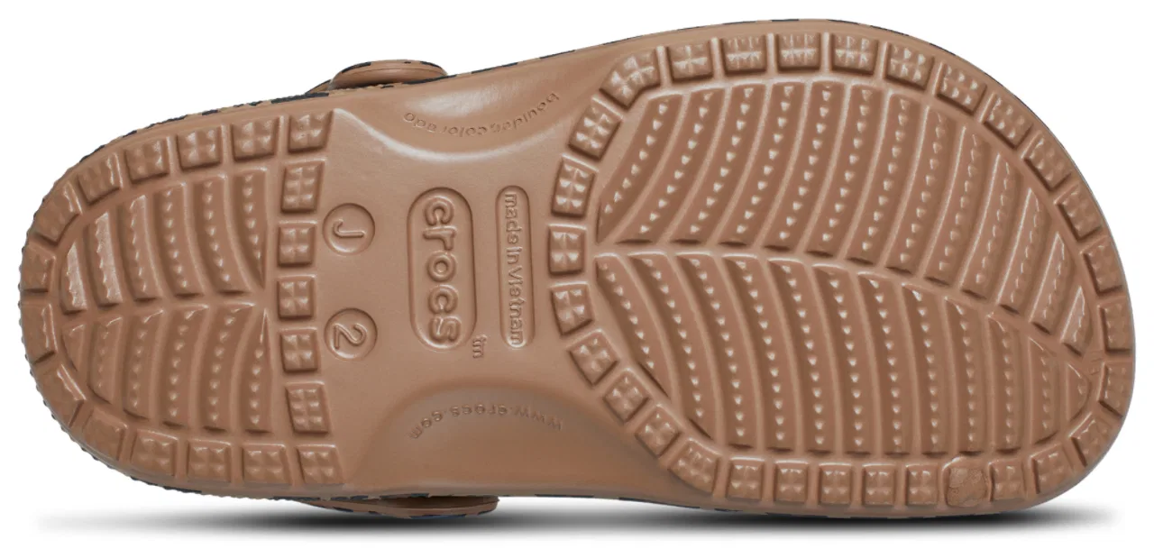 Сабо для девочек Classic Leopard Crocs, цвет Sepia Leopard — фото 4