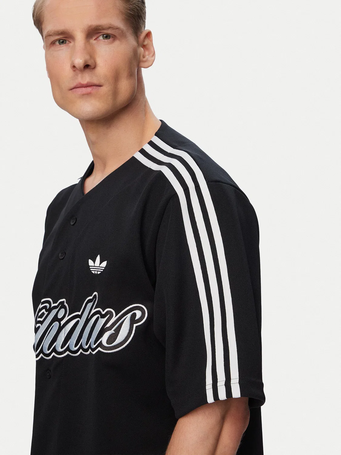 Мужская футболка оверсайз Summer League Varsity Baseball Adidas, черный — фото 4