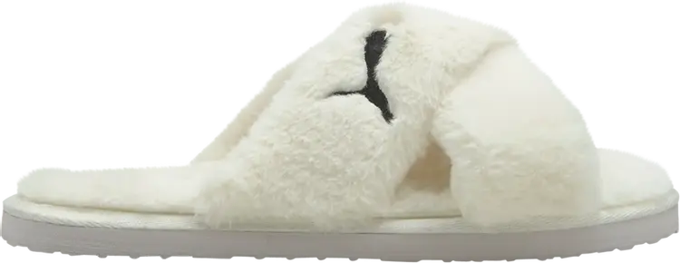 Сандалии Puma Wmns Fluff X Strap Slide Whisper White, белый