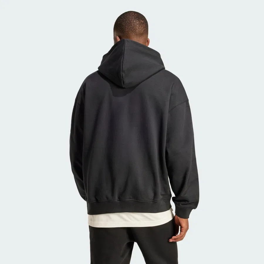 Худи с капюшоном хлопковое Premium Essentials Hoodie adidas, Черный — фото 2