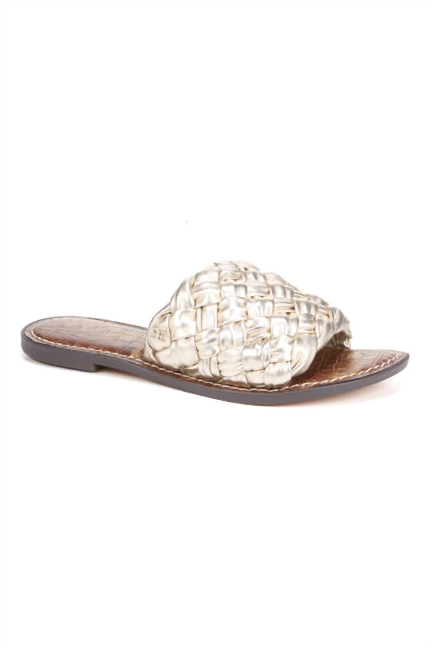 Женские сандалии Griffin с плетением из кожи Gold Leaf Sam Edelman