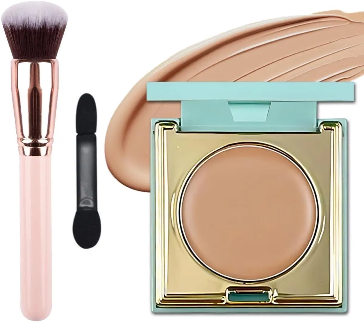 Консилер корректор для области вокруг глаз с кистью, Medium-Tan Peach, Generic