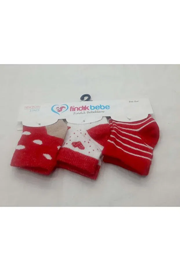 Детские носки для новорожденных хлопковые Berkay, Red