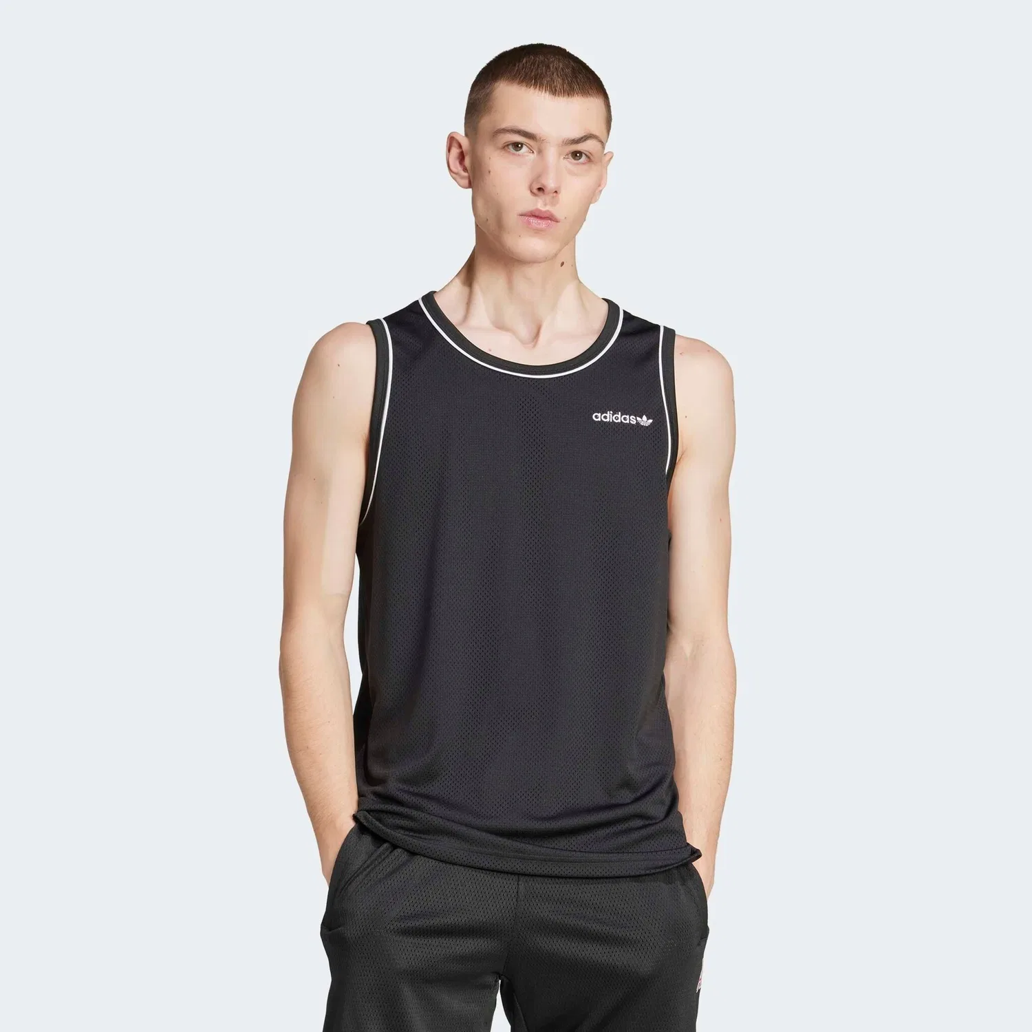 Мужская топ-безрукавка с логотипом Adidas Originals, Black