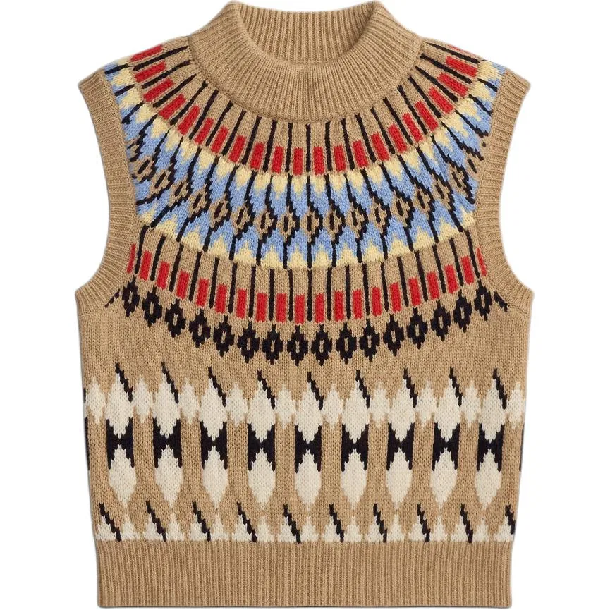 Женский топ без рукавов с высоким воротом Camel Polo Ralph Lauren, Camel