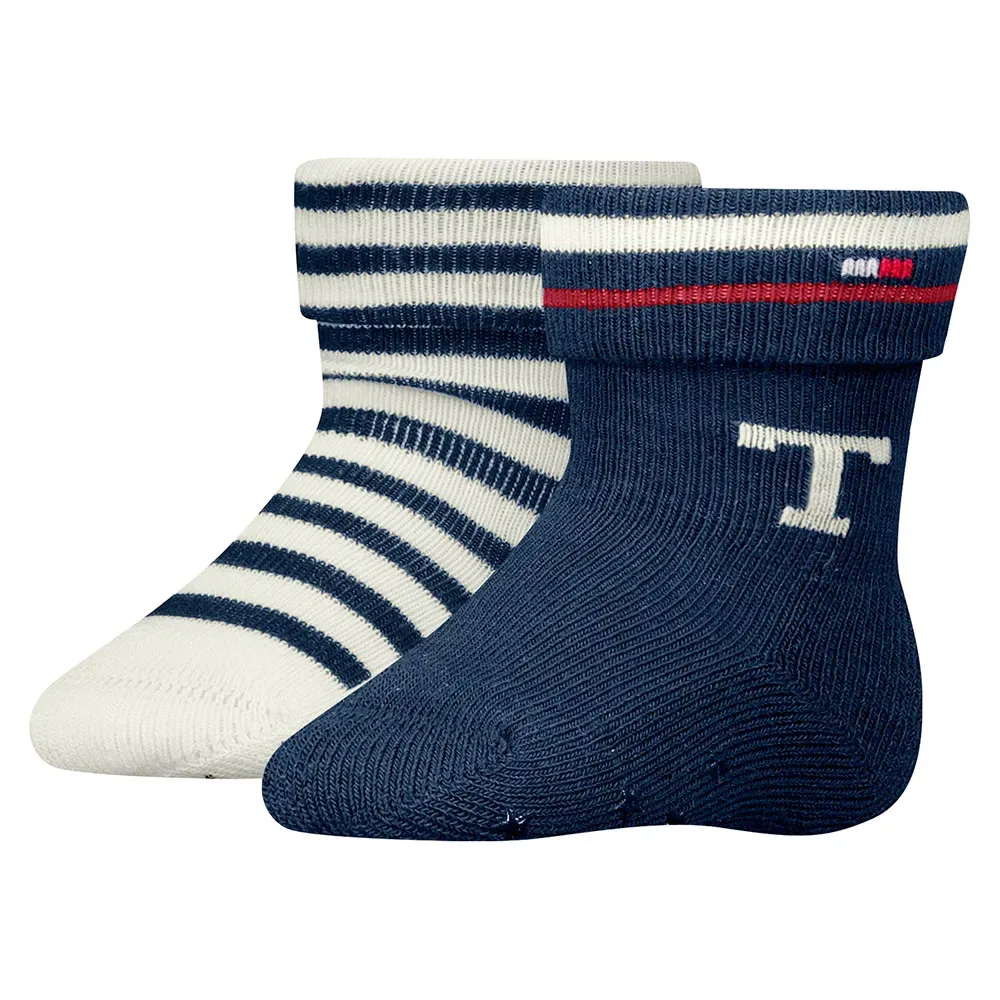 Детские носки для девочек высокие с противоскользящей подошвой Baby Classic Socks Tommy hilfiger, Blue