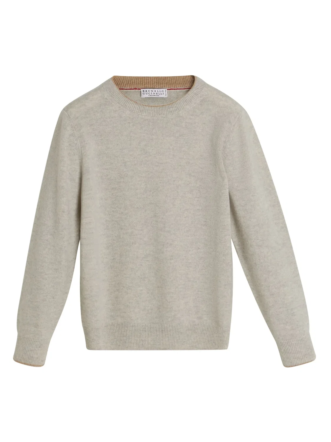 Свитер с круглым вырезом Brunello Cucinelli Kids, серый