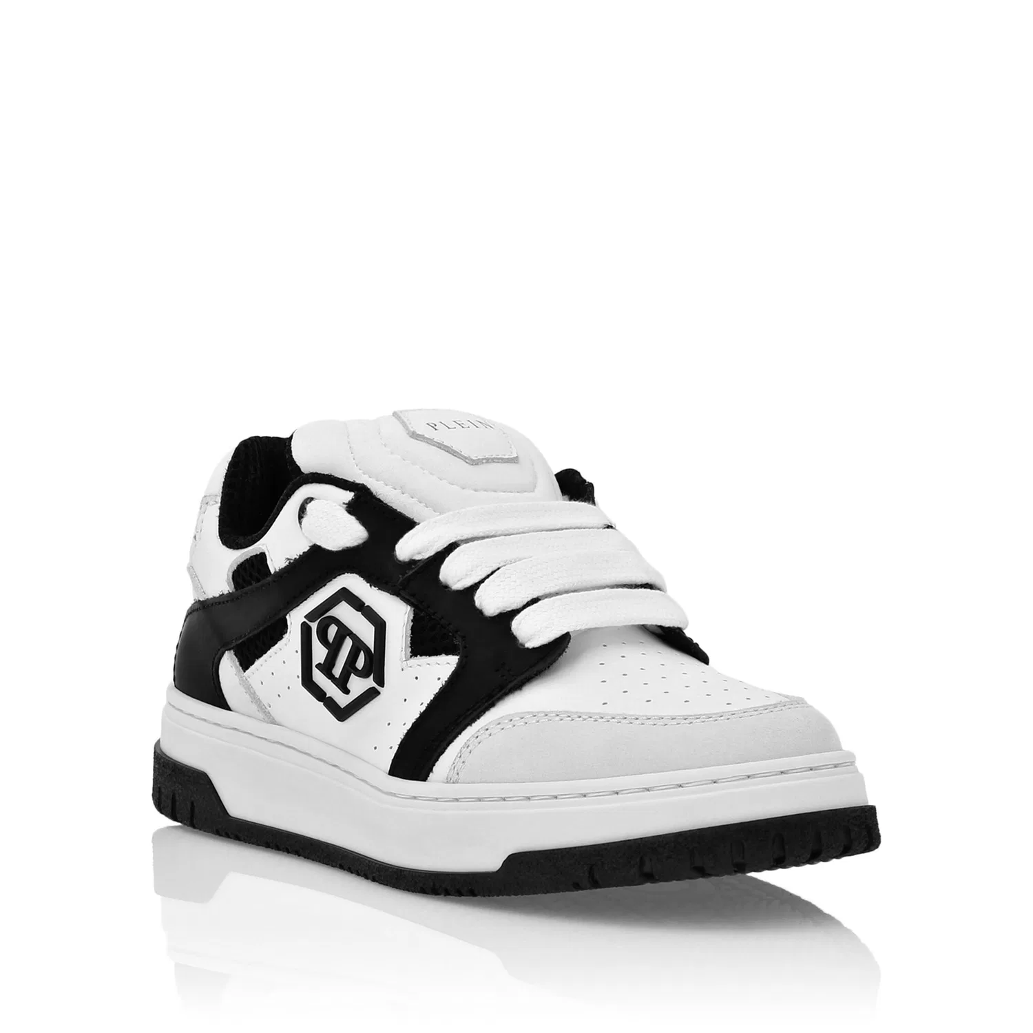 Детские кроссовки низкие Philipp Plein, White/Black