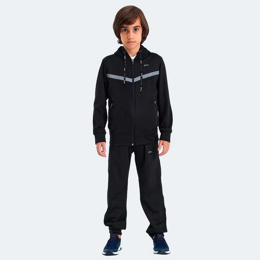 Детский спортивный комплект с капюшоном и молнией Noon Slazenger, Черный — фото 4