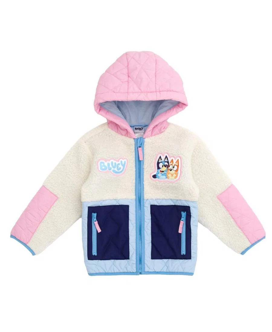 Детская куртка на молнии из флиса Bluey Bluey Bingo Pink Blue