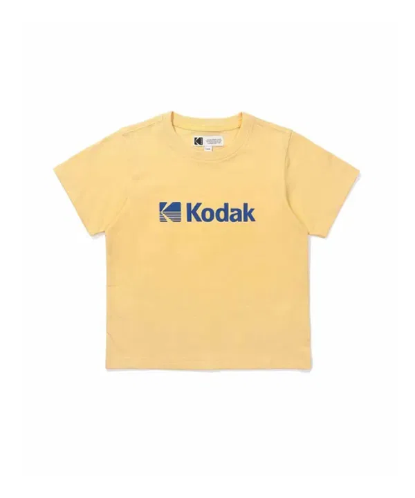 Футболка с большим логотипом, регулярная посадка, Kodak Kids, желтый