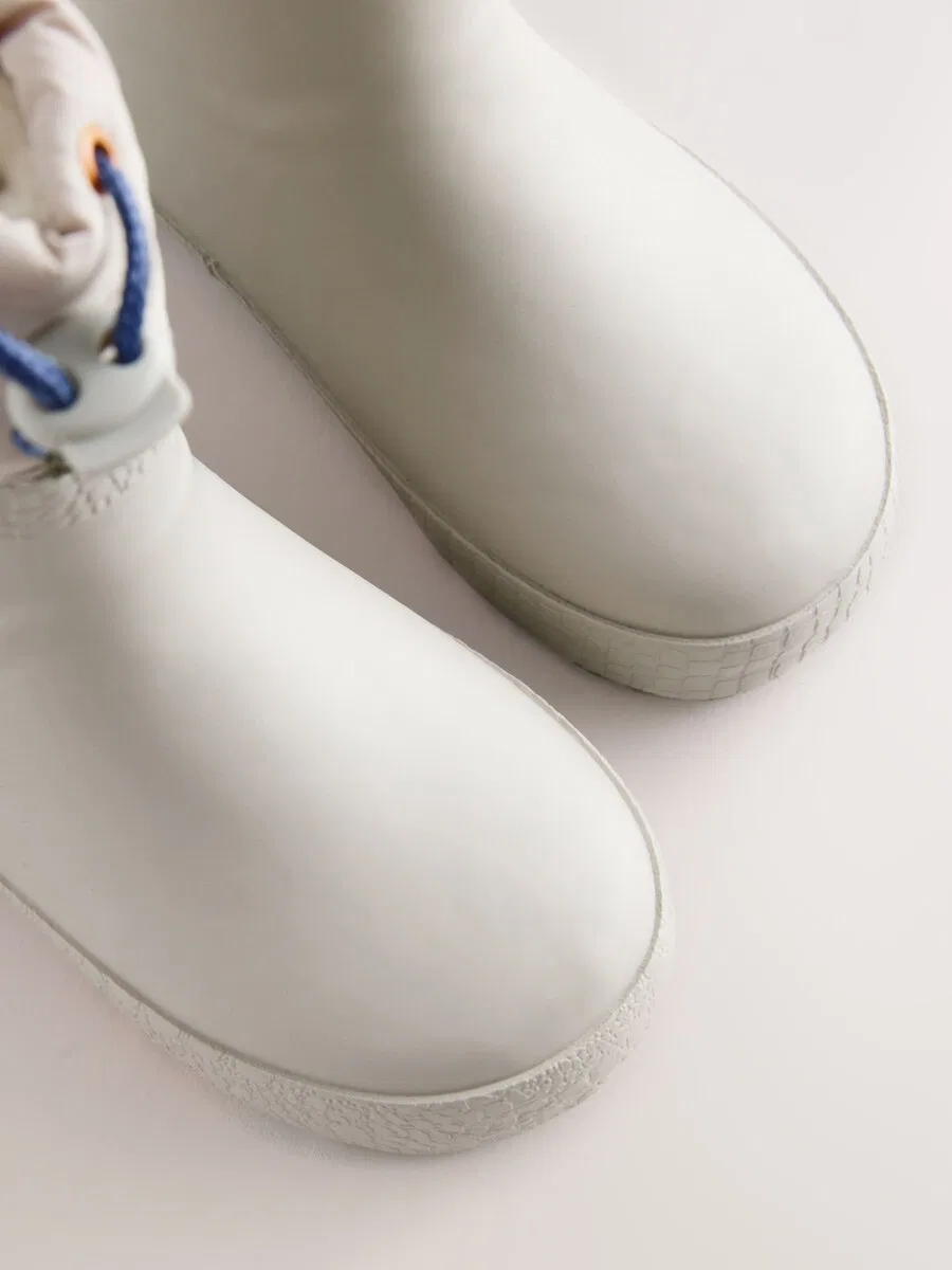 Резиновые сапоги Next 'Cuff Welly' серого цвета — фото 4