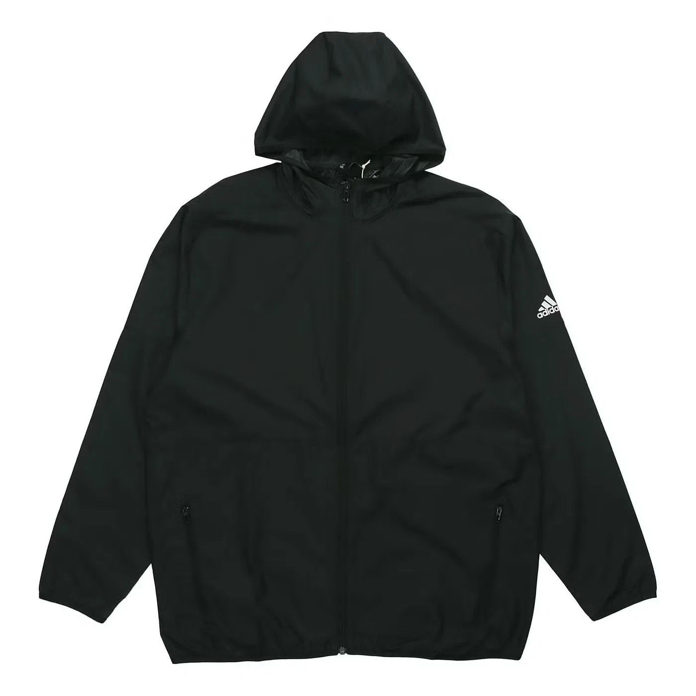 Куртка-ветровка с капюшоном Adidas, черный