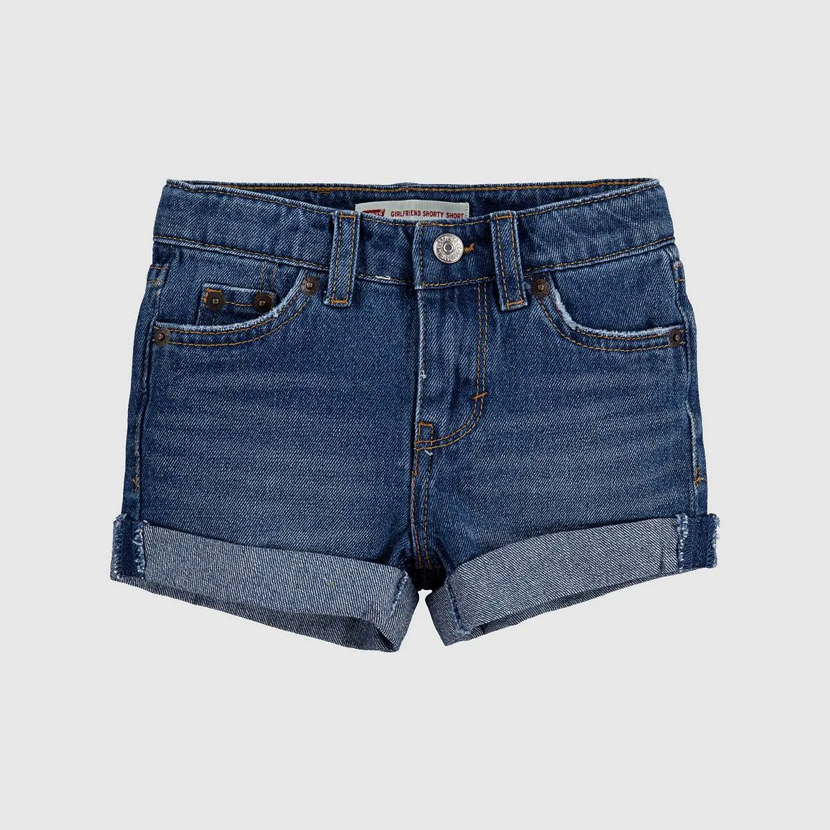Короткие шорты для девочек 2-4 лет Levi's, Evie - Dark Wash — фото 4