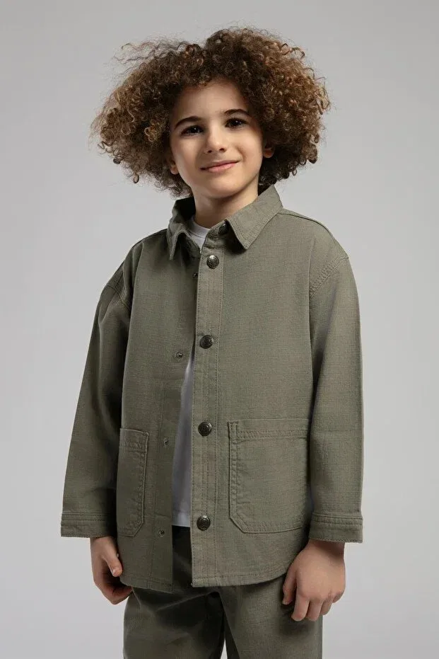 Детская куртка Wade из 100% хлопка, цвет хаки Lee Cooper — фото 4