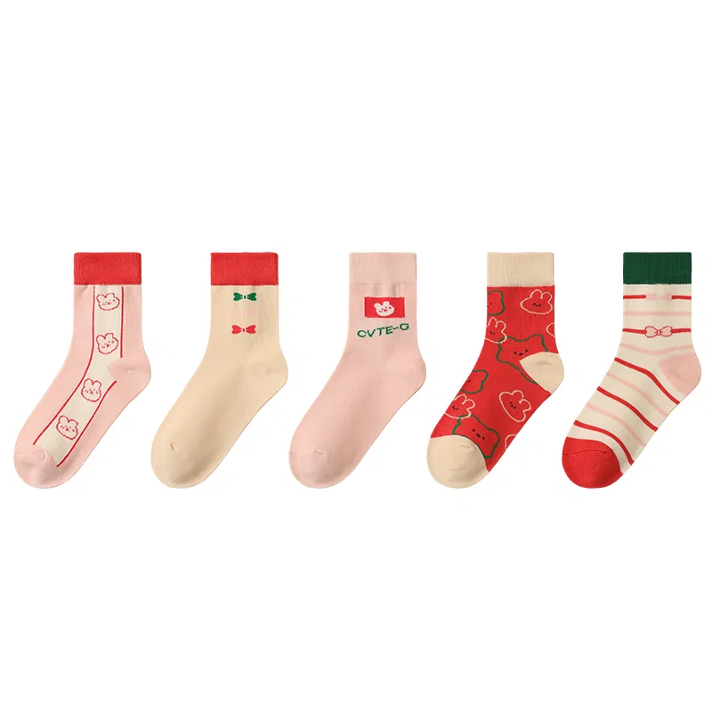 Детский комплект носков 5 пар Red bean, 5 Pack (Mixed Color)