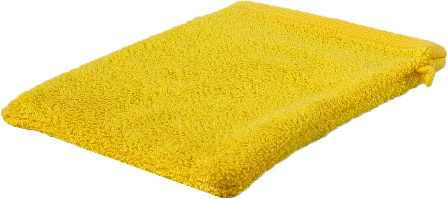 Махровая варежка для лица GLAESER, 12 штук, 15 x 22 см, Yellow