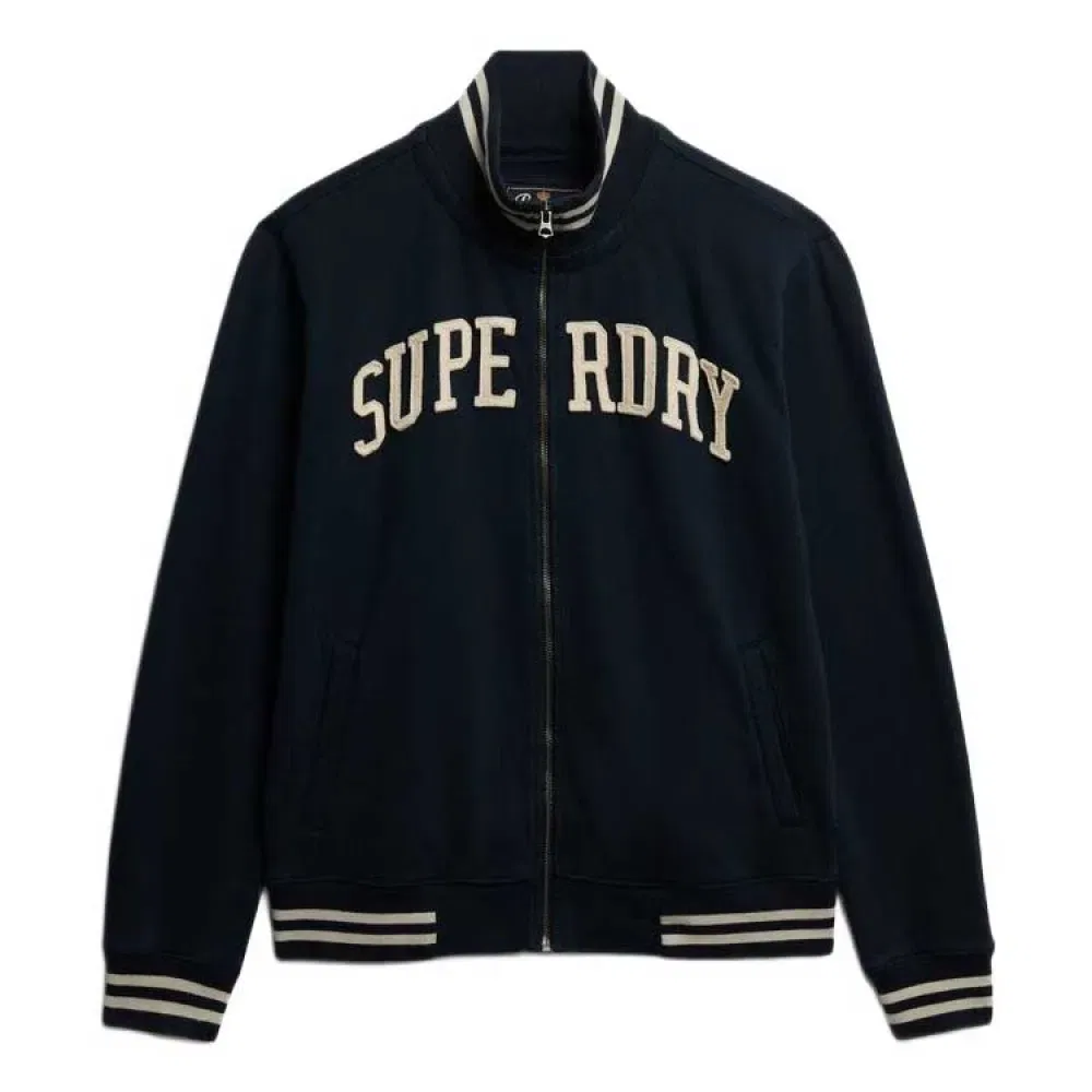 Худи на молнии Vintage Athletic Track Superdry, синий