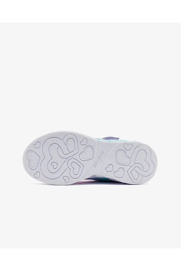 Детские кроссовки для девочек с принтом Infinite Heart Lights - Heart Jewels Skechers, Purple — фото 4