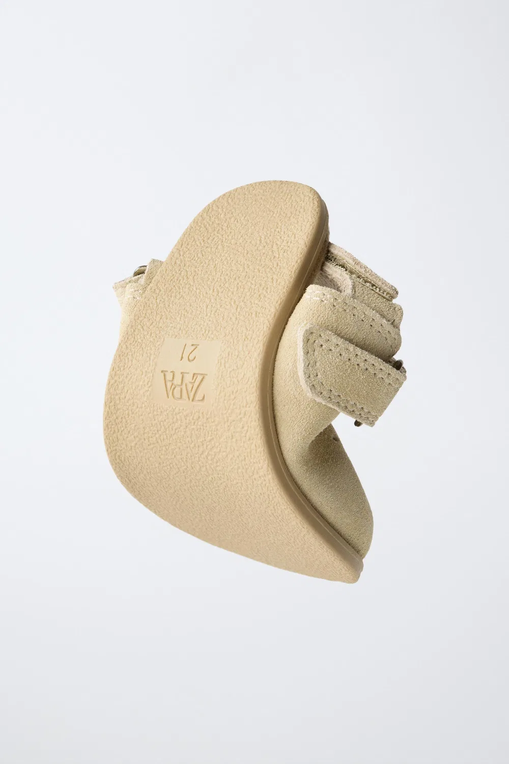 Кожаные сабо для ходьбы босиком ZARA, Sand Brown — фото 3