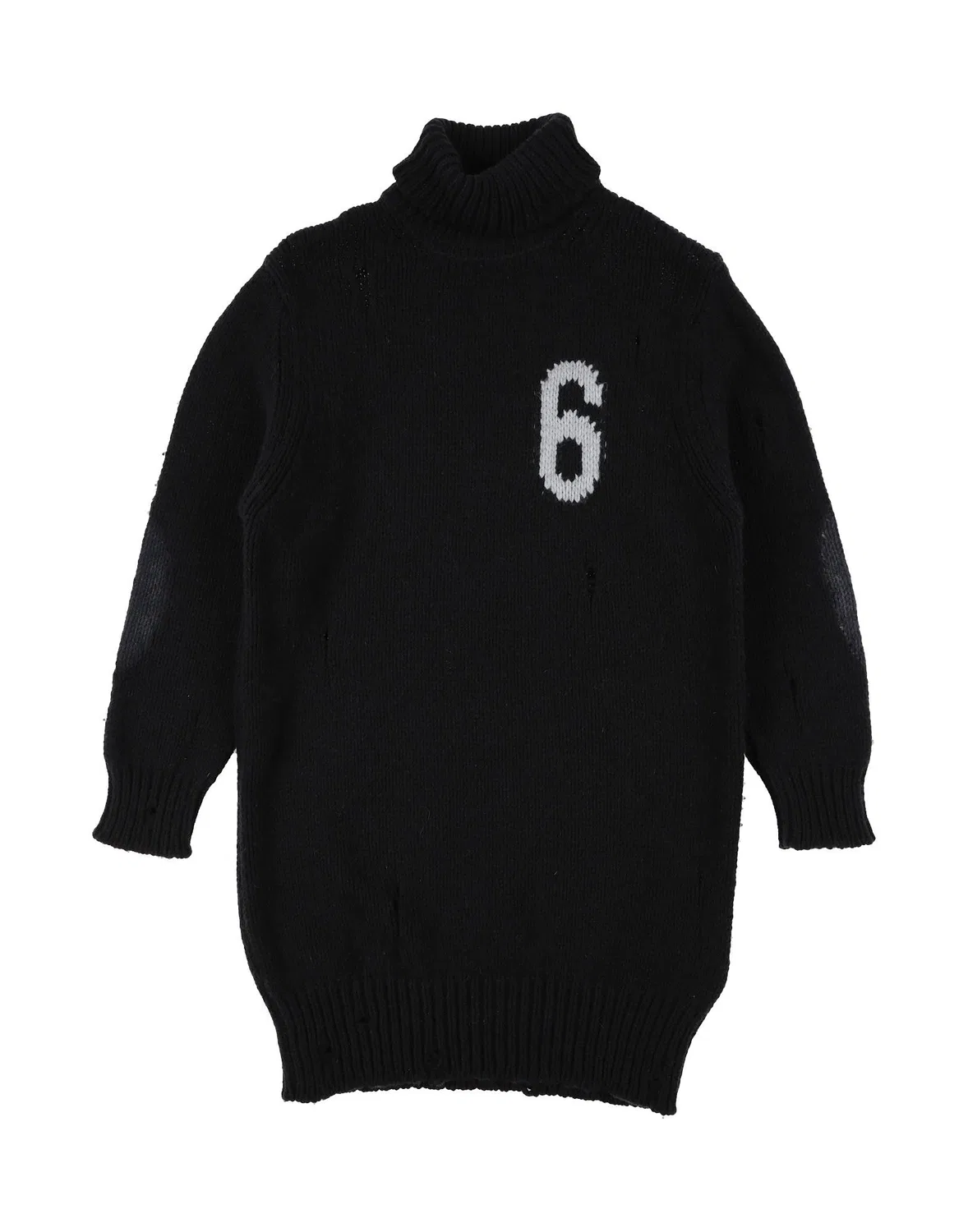 Детское платье для девочек с принтом MM6 Maison Margiela, черный