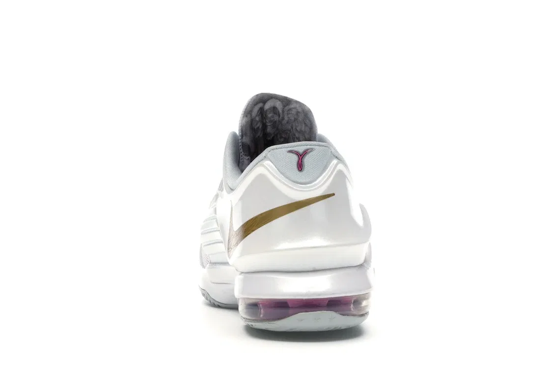 Детские кроссовки для мальчиков Nike KD 7, White/Metallic Gold-Pink-Pow-Pure-Platinum — фото 4