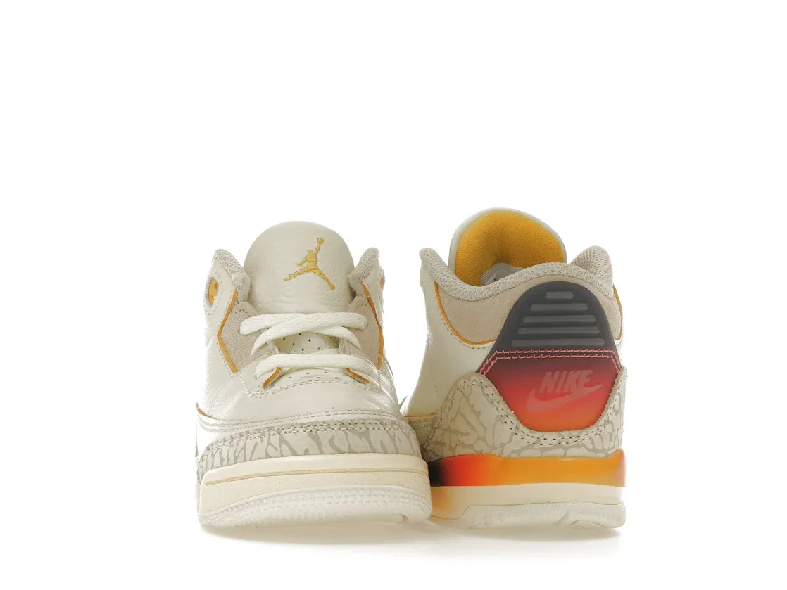 Детские кроссовки с принтом Jordan 3 Retro SP J Balvin Medellín Sunset, Multi-Color — фото 2