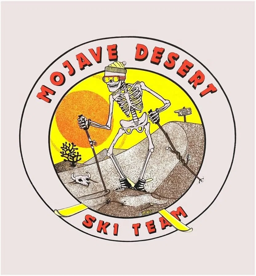 Женская футболка с принтом Mojave Desert Ski Team, белый — фото 4
