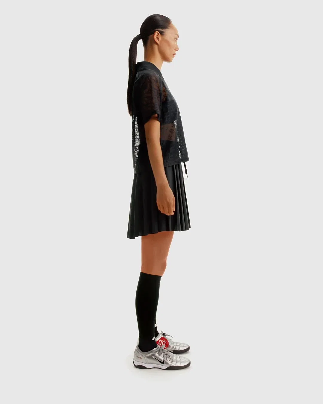 Женская мини-юбка с плиссе из полиэстера Nike Sportswear, Black — фото 2