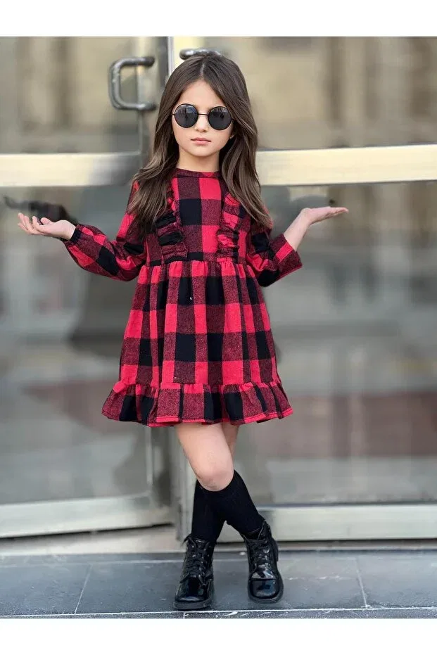 Детское платье для девочек хлопковое Uslukids, Red