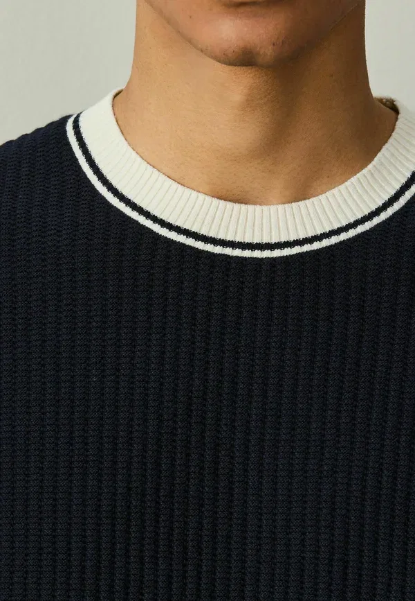 Футболка хлопковая Basic t-shirt Next, Navy Blue, темно-синий — фото 4