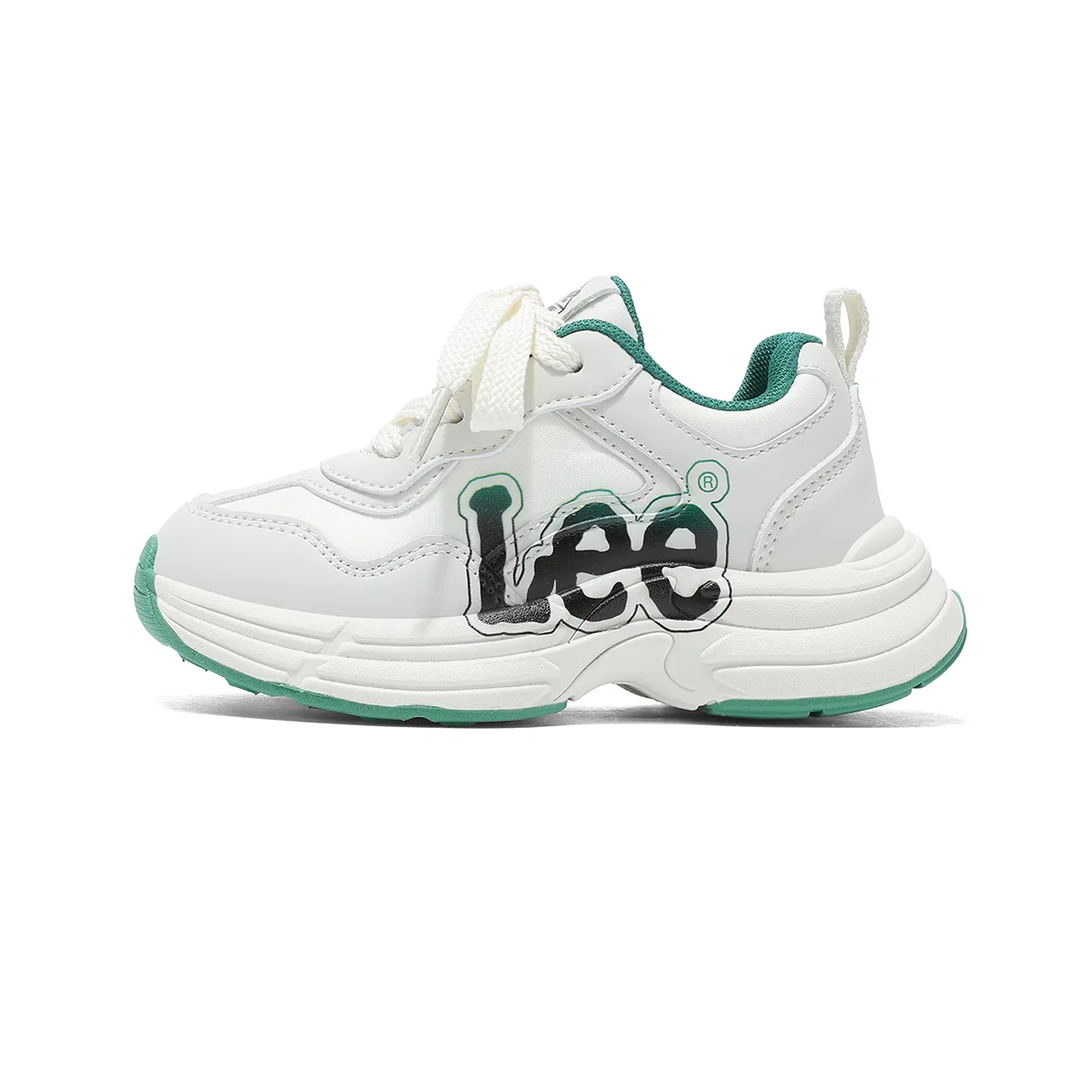 Детские повседневные кроссовки из экокожи Lee, Beige Green