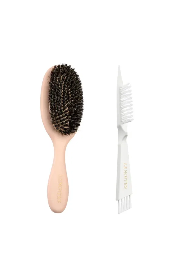 Щетка для волос овальная Wild boar hair brush, Lenoites, Pink